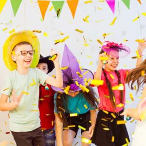 Faschingsparade bei Dresden mit Kinder